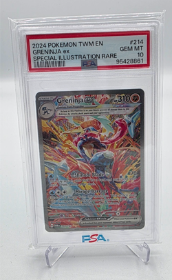2024 POKEMON TWM EN-TWILIGHT MASQUERADE #214 GRENINJA EX PSA 10 - Image 1