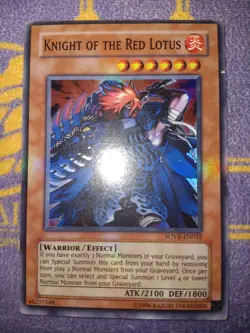 1x Knight of the Red Lotus SOVR-EN032 Super Rare Moderate Played - Image 1