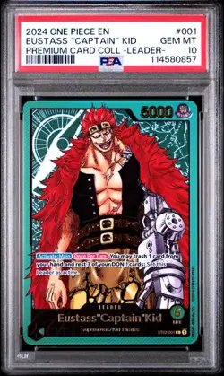 Eustass Captain Kid Premium Card Collection Leader #001 PSA 10 POP 18 One Piece - Image 1