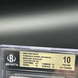 2022 One Piece Japanese Eustass Captain Kid, #OP01051, Super Rare BGS 10 - Image 2