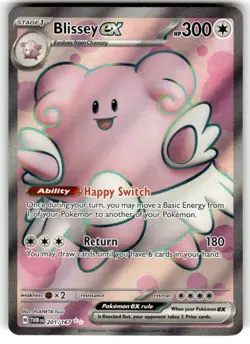 Blissey ex 201/167 Twilight Masquerade (TWM) NM Full Art Ultra Rare Pokemon Card - Image 1