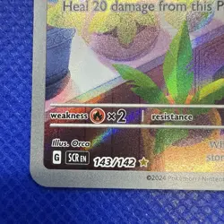 Pokemon TCG Bulbasaur Holo Card Illustration Stellar Crown Rare 143/142 - Image 5
