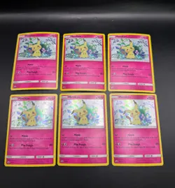 Lot of 6x 2019 Pokemon Sun & Moon Rare Holo PROMO Mimikyu Cards SM163 - Image 1