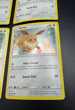 Lot of 4x 2019 Pokemon Sun & Moon Rare Holo PROMO Eevee Cards SM184 - Image 4