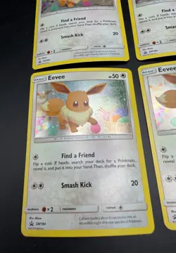 Lot of 4x 2019 Pokemon Sun & Moon Rare Holo PROMO Eevee Cards SM184 - Image 5