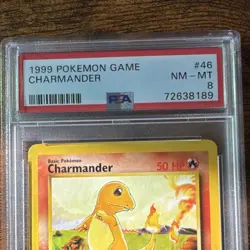 Pokemon Charmander 46/102 Base Set Regular Common PSA 8 Card 1999 - Image 2