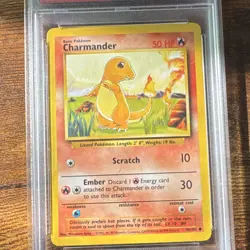 Pokemon Charmander 46/102 Base Set Regular Common PSA 8 Card 1999 - Image 3