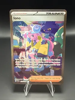 Pokemon TCG Iono Paldean Fates Holo Card 237/091 Special Illustration Rare A - Image 1