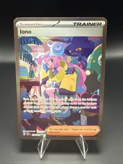 Pokemon TCG Iono Paldean Fates Holo Card 237/091 Special Illustration Rare A - Image 2