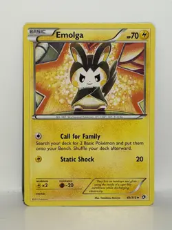 Emolga 49/113 Pokemon Card TCG Legendary Treasures Non Holo LP - Image 1