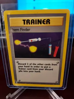 ITEM FINDER Base Set 74/102 Rare Trainer Pokemon Card Near Mint B - Image 1