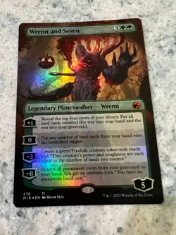 Wrenn and Seven - Extended Foil Mythic - NM - Magic: The Gathering Planeswalker - Image 1
