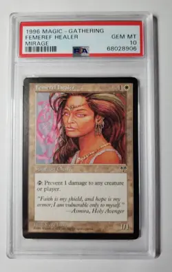 1996 Mirage Femeref Healer Magic The Gathering MTG PSA 10 Gem Mint Pop 1 - Image 1