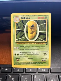 KAKUNA 47/130 BASE SET 2 2000 WOTC POKEMON UNLIMITED NM Vintage Pokemon - Image 1