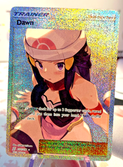 Waifu Pokemon Full Art Dawn Beautiful Cosplay Holo NM A2 - Image 1