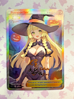 Waifu Pokemon Lillie Beautiful Full Art Halloween Holo Series NM - Image 1