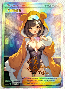 Waifu Pokemon Selene Beautiful Full Art Halloween Holo Series NM - Image 1