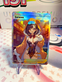 Waifu Pokemon Selene Beautiful Full Art Halloween Holo Series NM - Image 2