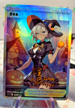 Waifu Pokemon Bea Beautiful Full Art Halloween Holo Series NM - Image 2