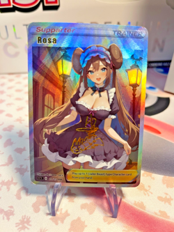 Waifu Pokemon Rosa Beautiful Full Art Halloween Holo Series NM - Image 2