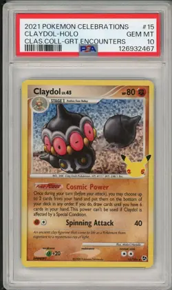 2021 Pokemon Celebrations Claydol Holo #15 PSA 10 - Image 1