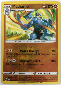 Pokemon - MACHAMP 026/073 - Reverse Holo Rare - Champions Path - NM/M - Image 1