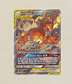 Pokemon Reshiram & Charizard GX SM201 Tag Team Sun & Moon Promo NM - Image 1