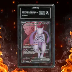 Pokemon Destined Rivals TEAM ROCKET'S MEWTWO EX 213/182 Ultra Rare TAG 8 - Image 1