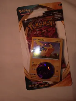 Pokemon Sword & Shield Darkness Ablaze Checklane blister pack Pikachu Sealed - Image 1