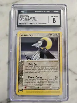 Pokemon Skarmory #21/97 2003 EX Dragon CGC 8 - Image 1