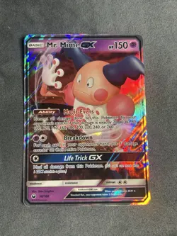 Pokemon TCG Sun & Moon Mr. Mime GX Holo Ultra Rare Card 56/168 - Image 1