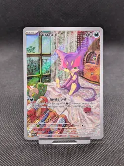 Pokemon TCG White Flare Purrloin Holo Illustration Card 136/086 NM/M - Image 1