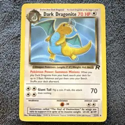 Dark Dragonite 22/82 Team Rocket Non Holofoil Pokemon Card TCG MP - Image 1