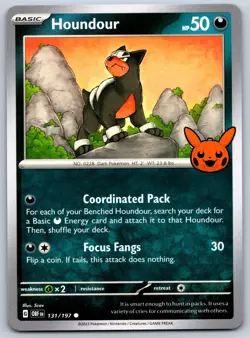 Houndour/Houndoom - Trick or Trade 2024 - Obsidian Flames OBF Pokemon Card - Image 2