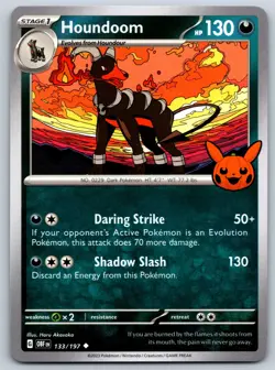 Houndour/Houndoom - Trick or Trade 2024 - Obsidian Flames OBF Pokemon Card - Image 3