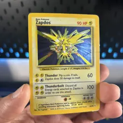 Pokemon TCG Zapdos 16/102 Holo Rare Card Base Set 1999 WOTC (HP) - Image 1