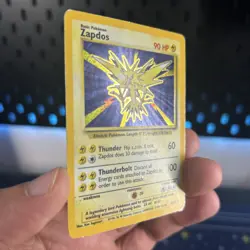Pokemon TCG Zapdos 16/102 Holo Rare Card Base Set 1999 WOTC (HP) - Image 2