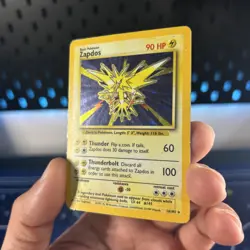 Pokemon TCG Zapdos 16/102 Holo Rare Card Base Set 1999 WOTC (HP) - Image 3