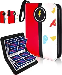Pokemon Trading Card Binder Holds 400 Cards Double Sided MTG Collectible TCG CCG - Image 1