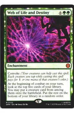 1x MTG Web of Life and Destiny - Spider-Man Mythic! NM Mint! - Image 1