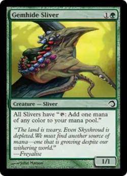 Gemhide Sliver - Foil - Premium Deck Series: Slivers #8/41 MTG Magic The Gatheri - Image 1