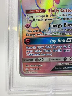 2019 Pokemon S&M Unbroken Bonds Whimsicott GX #226 | SECRET RARE | PSA 10 GM MT - Image 4