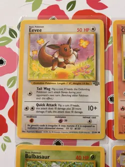 1999 Pokemon TCG Base Set Vintage Eevee Charmander Bulbasaur Kadabra Lot-NM - Image 2