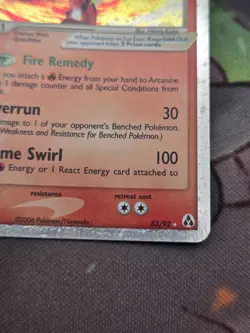 Arcanine ex 83/92 Holo 2006 Pokemon Ex Legend Maker MP-Excellent Pokemon TCG - Image 3