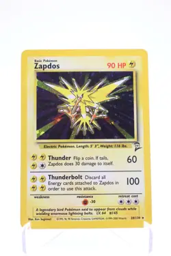 2000 Pokemon – Zapdos – Base Set 2 – Holo Rare 20/130 [MP - LP] - Image 1