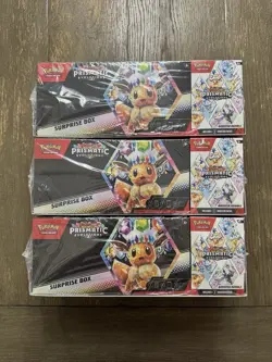 3 x Sam’s Club Pokemon Prismatic Evolutions Surprise Box & Booster Bundle - Image 1