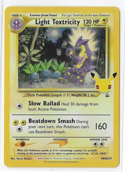 Light Toxtricity SWSH137 Black Star Promo Sword & Shield SWSH Pokemon TCG NM - Image 1