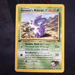 Giovanni's Nidoran Gym Challenge 1st Edition Regular Common 76/132 - Pokemon TCG - Image 1