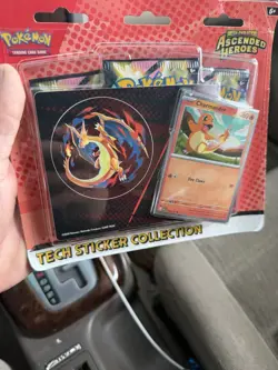 Pokemon Mega Evolution–Ascended Heroes Sticker Pack Charmander Promo + 3 Booste… - Image 2