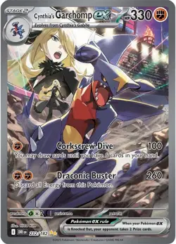 Pokemon TCG Destined Rivals Cynthia's Garchomp EX #232/182 SIR NM+ - Image 1